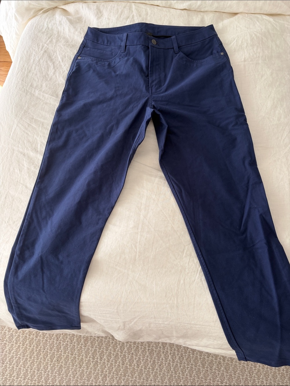 Lululemon Navy Blue Straight-Leg Pants 32x32